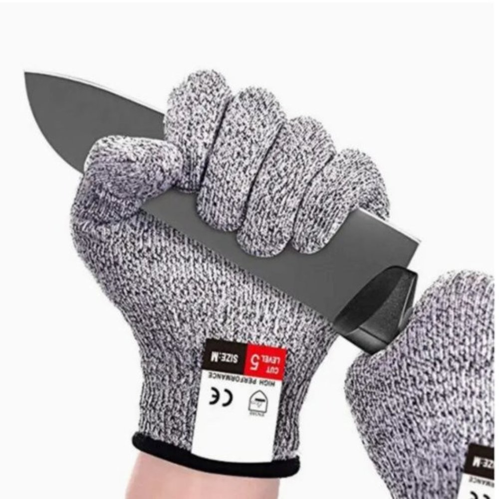 Pair of Cut resistant Gloves Food Grade Level 5 Protection Safety Kitchen Cuts